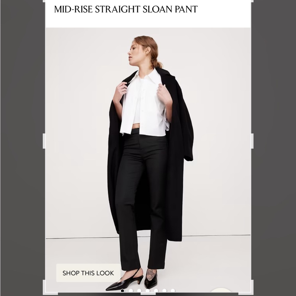 Banana Republic Black Straight Leg Pants